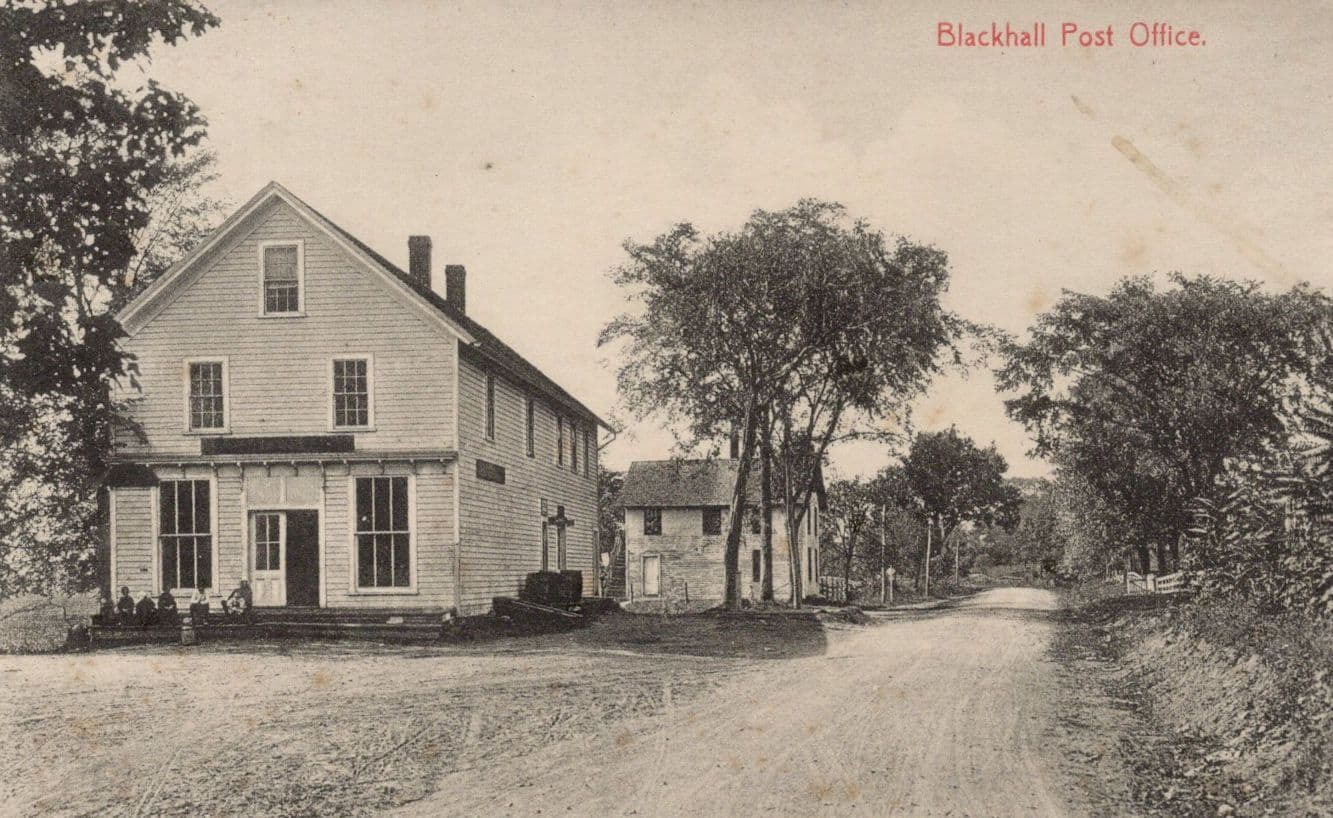 Blackhall Post Office Connecticut USA Antique Postcard