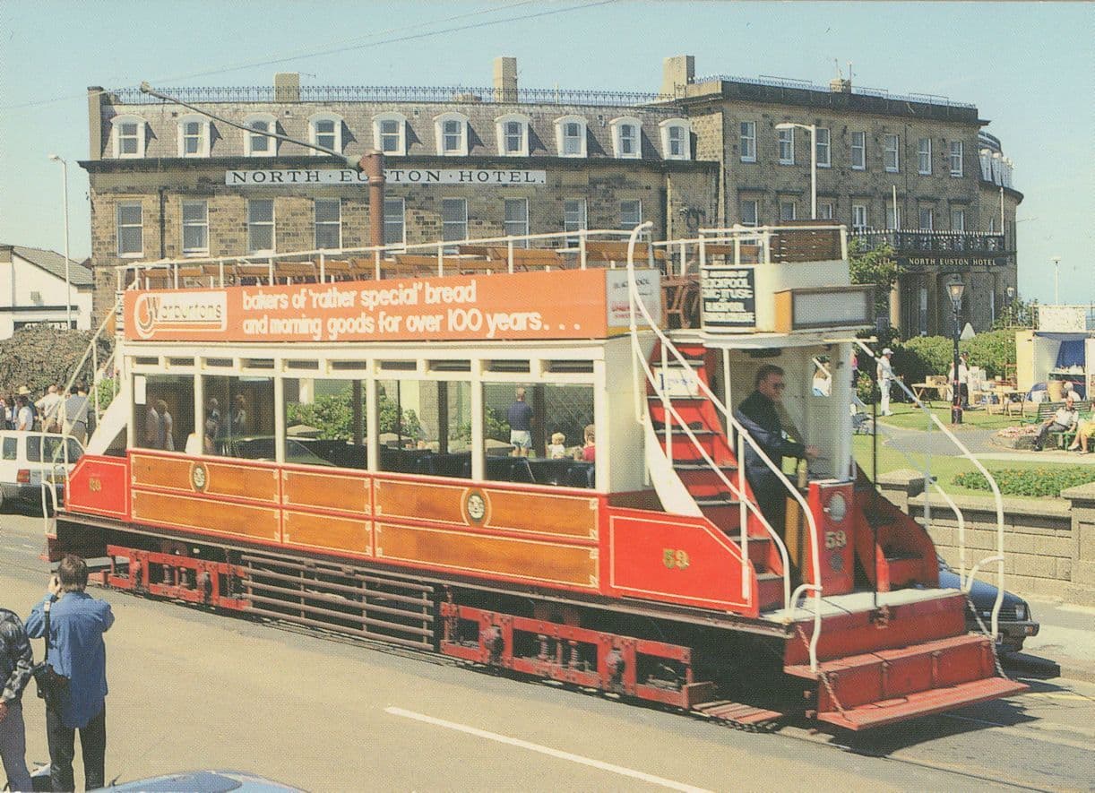 Blackpool North Euston Hotel Bread Bakery Advert Bus Postcard