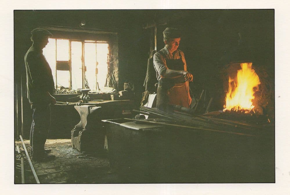 Blacksmiths Shop Morchard Bishop Devon Village Postcard
