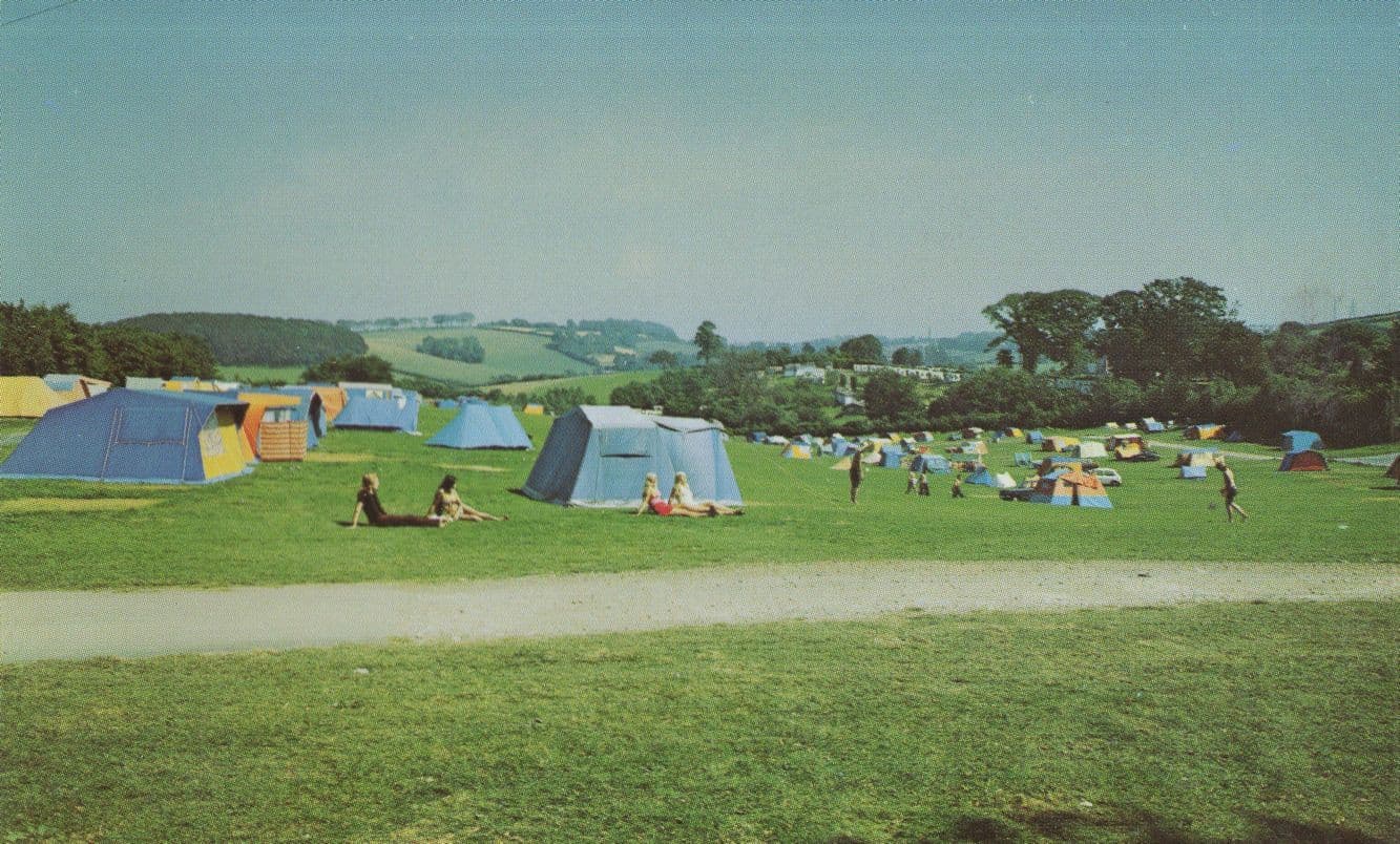 Blagdon Somerset Park Camp Site Map Advertising 1980s Card