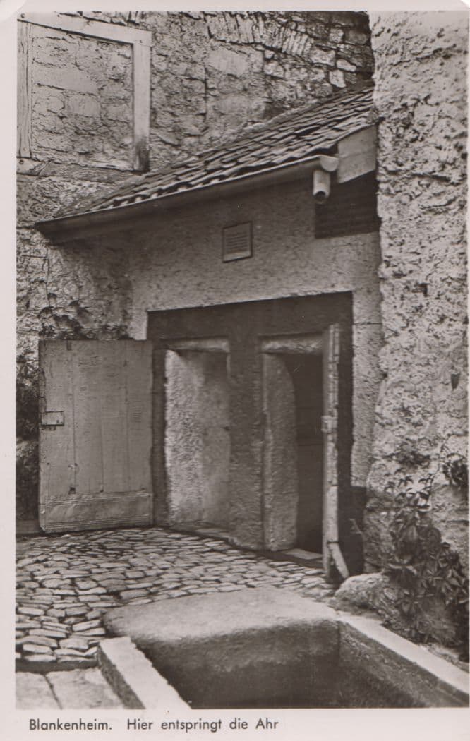 Blankenheim Hier Entspringt Die Ahr Old German Postcard