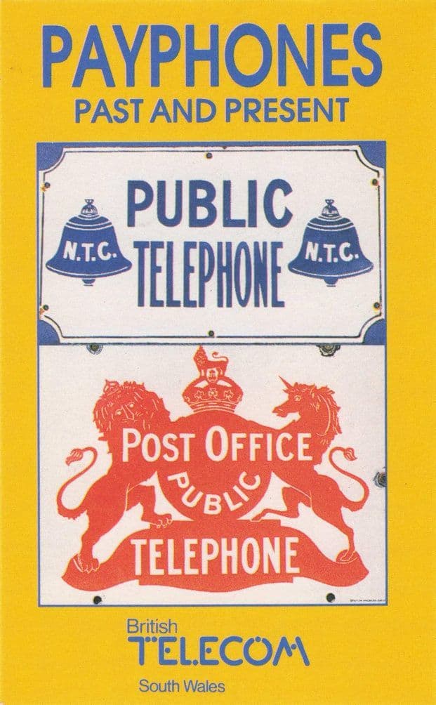 Blue Bell Old Public Telephone Box Signs British Telecom Police Trade Card