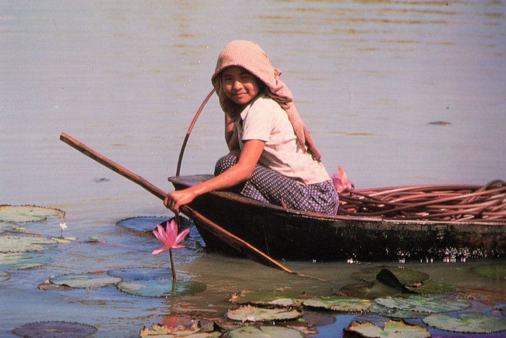 Boat at Poi Pots Khmer Rouge Guerillas Deny Cambodia Peace Protest Postcard