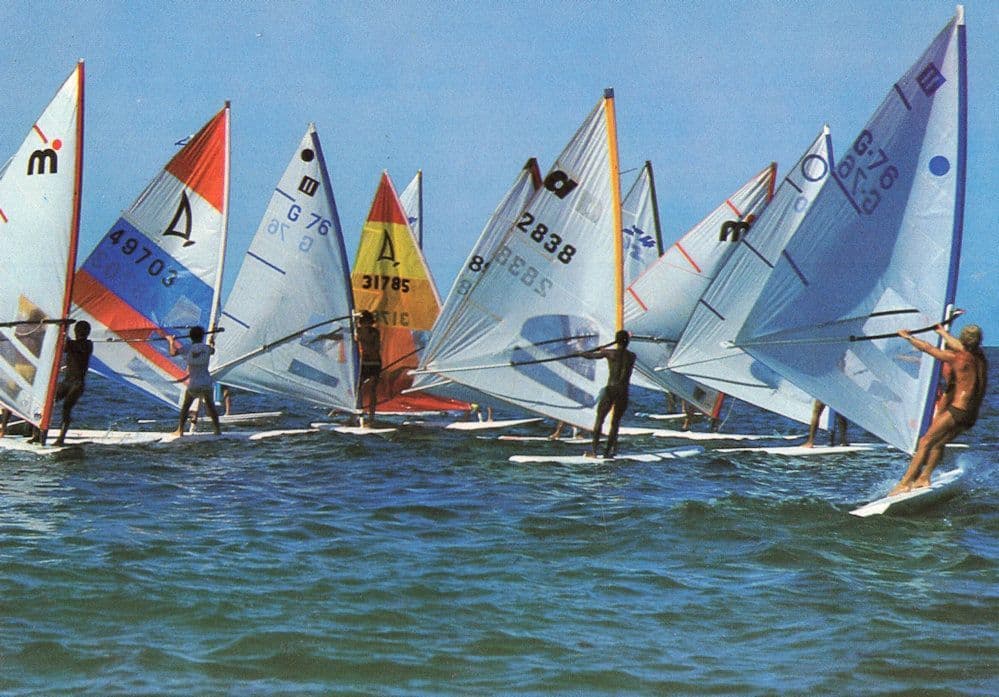 Boat Surfing Race at Monbasa Jadini Beach Hotel Africa Postcard