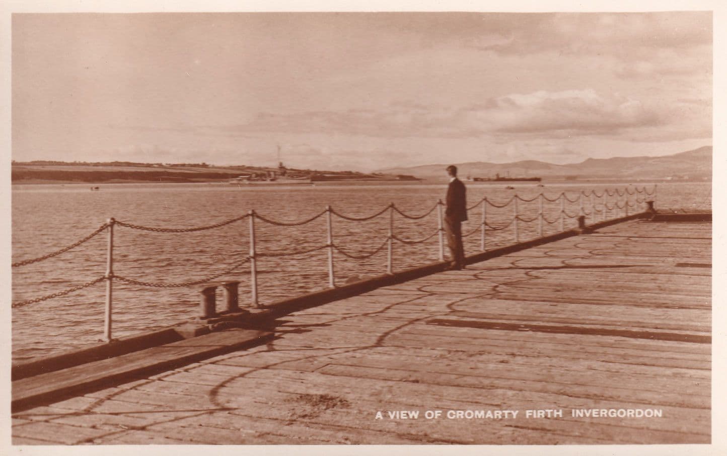 Boat Watching At Cromarty Firth Real Photo Postcard