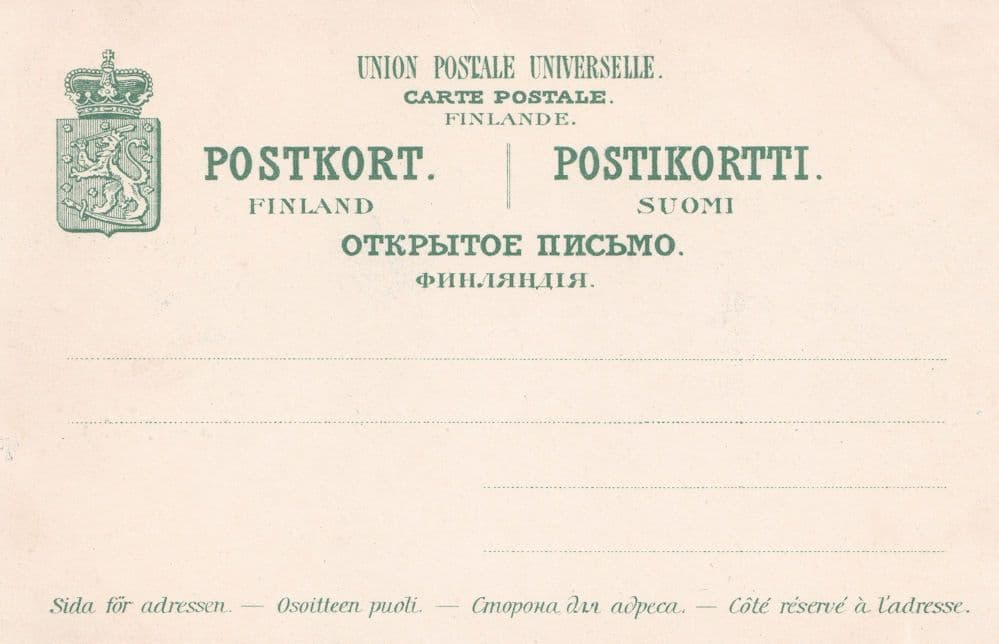 Boats at Abo Slott Turun Linna Antique Finland Postcard