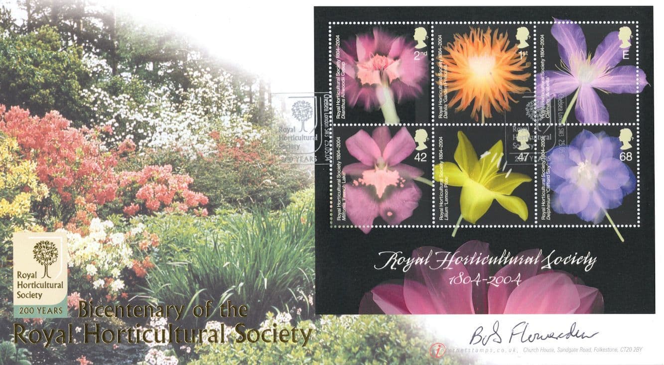 Bob Flowerdew The Royal Horticultural Society LTD 100 Hand Signed FDC