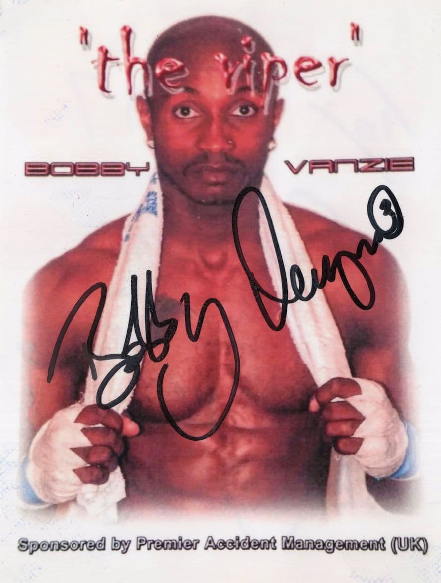Bobbie Vanzie Boxing Champion Hand Signed Photo