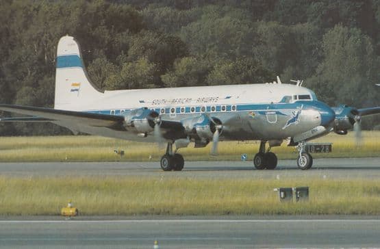 Boeing Douglas DC-4-1009 South African Airways at Zurich Swiss Airport Postcard
