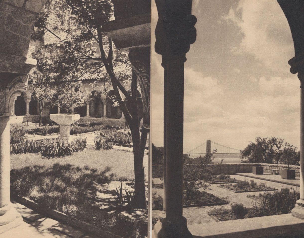 Bonnefont Cloister Herb Garden Cuza George Washington Bridge Sepia Walkway USA 2x Postcard s