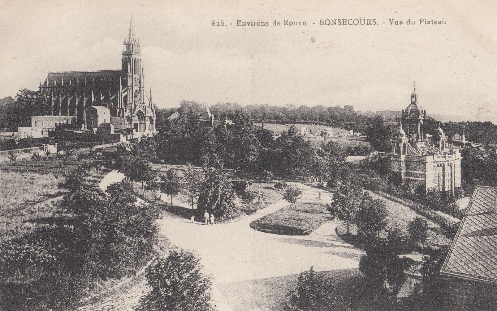 Bonsecours Vue Du Plateau Enviirons De Rouen French Aerial Postcard