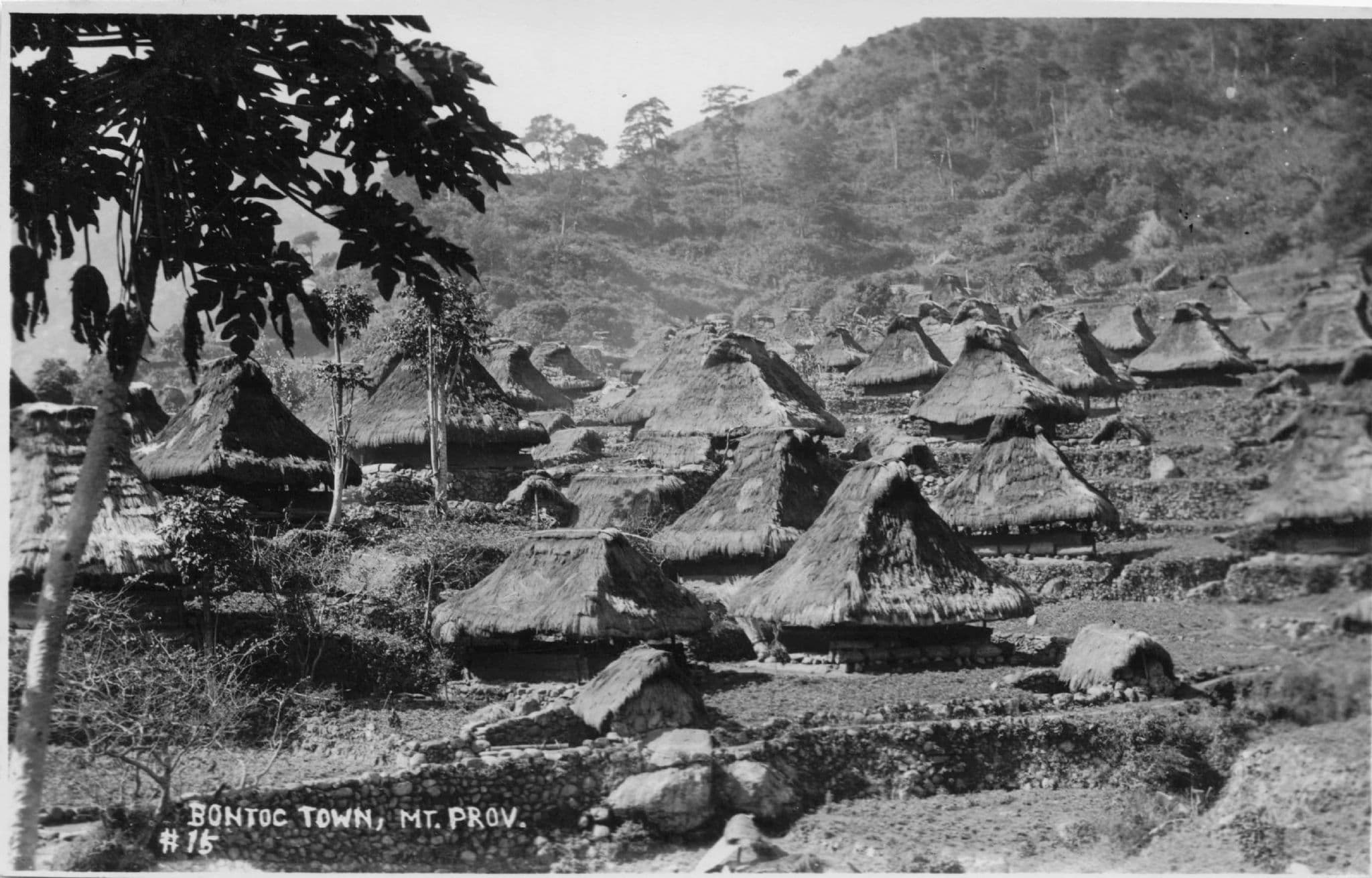 Bontoc Town Mt Prov Philippines Houses Old PB RPC Postcard
