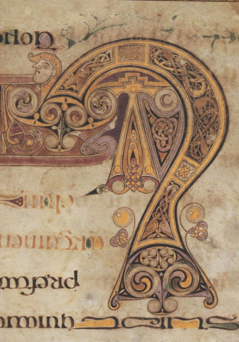 Book Of Kells St Lukes 16V Argumentum Display Lettering Postcard