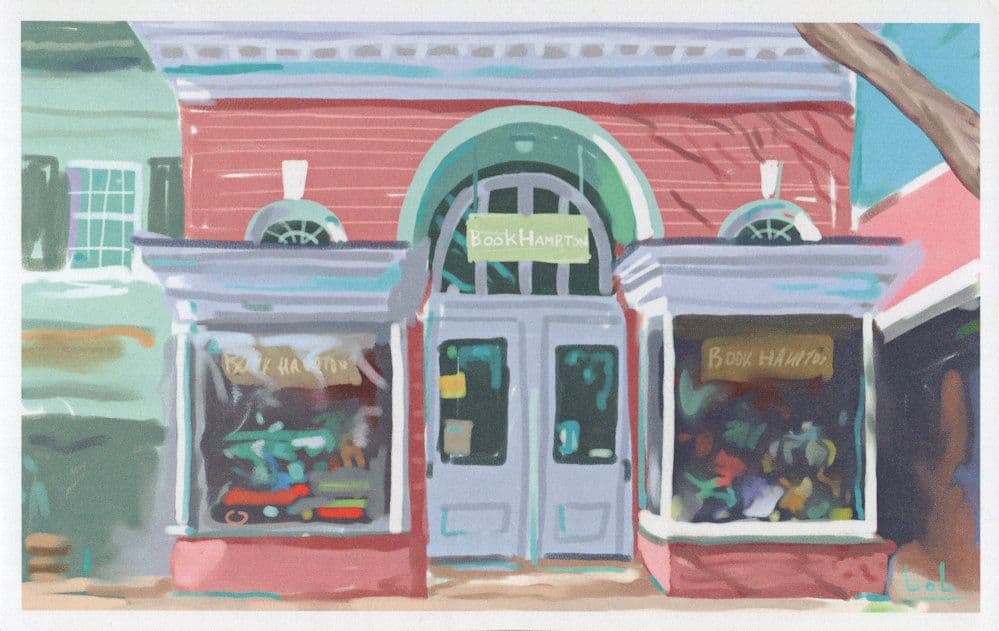 Bookhampton Bookstore New York City Book Shop Oil Painting Postcard