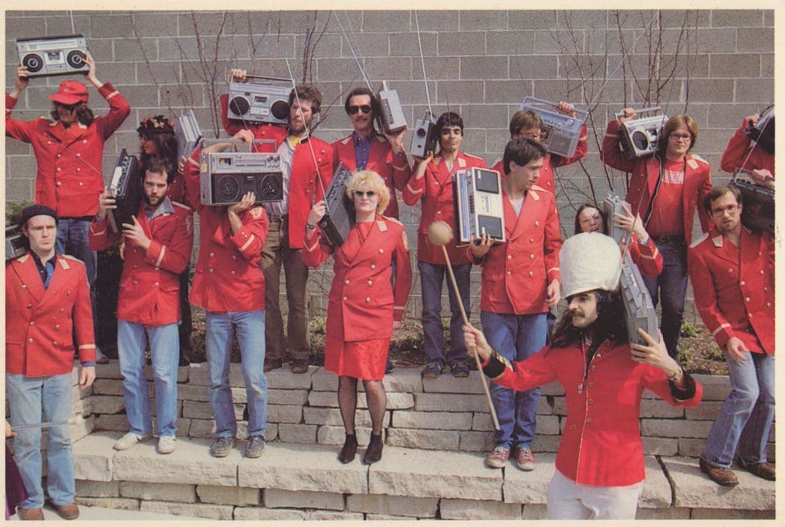 Boom Box Ghettoblaster Hi Fi Comic Orchestra Postcard