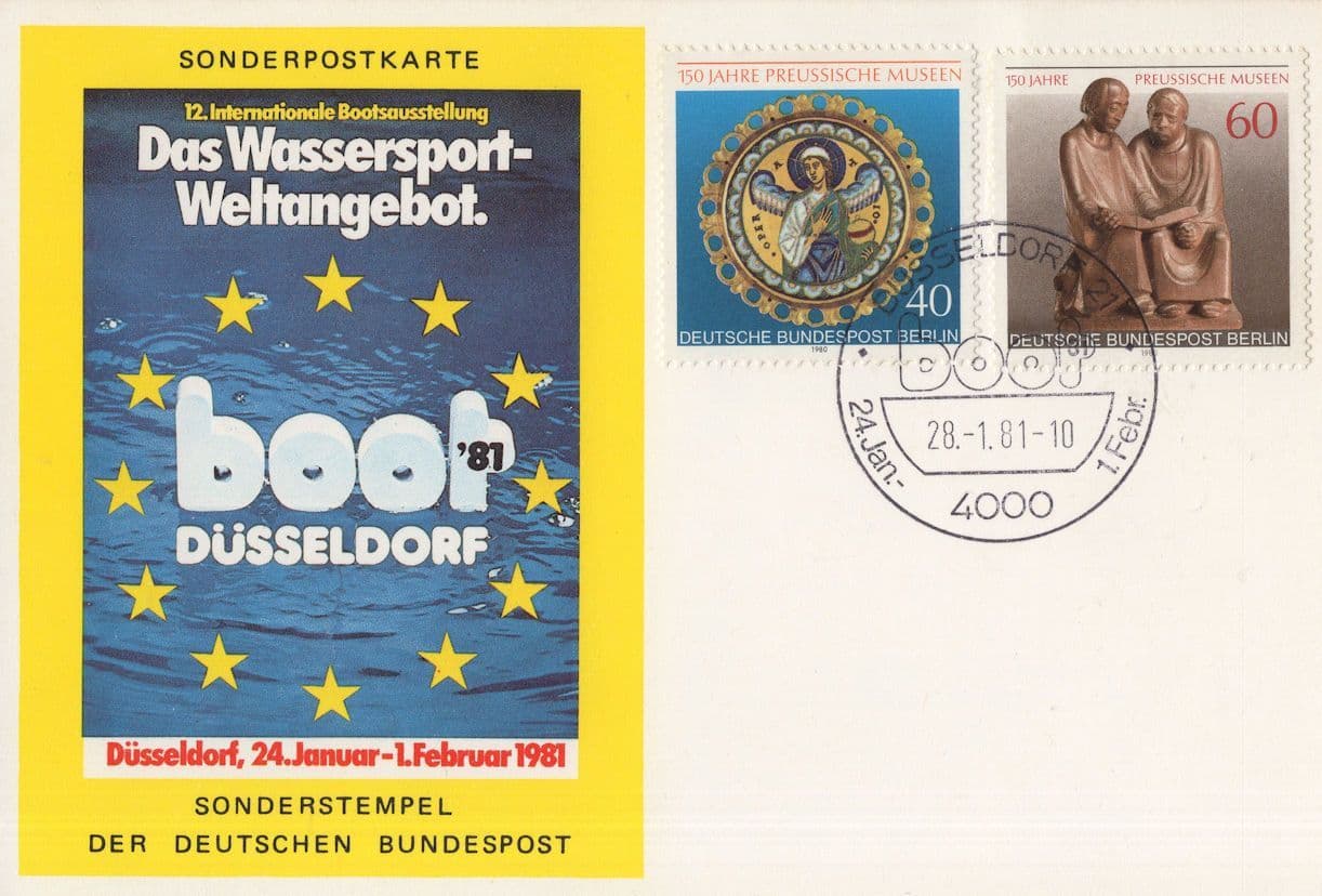 Boot Dusseldorf German Exhibition 1981 FDC Postcard