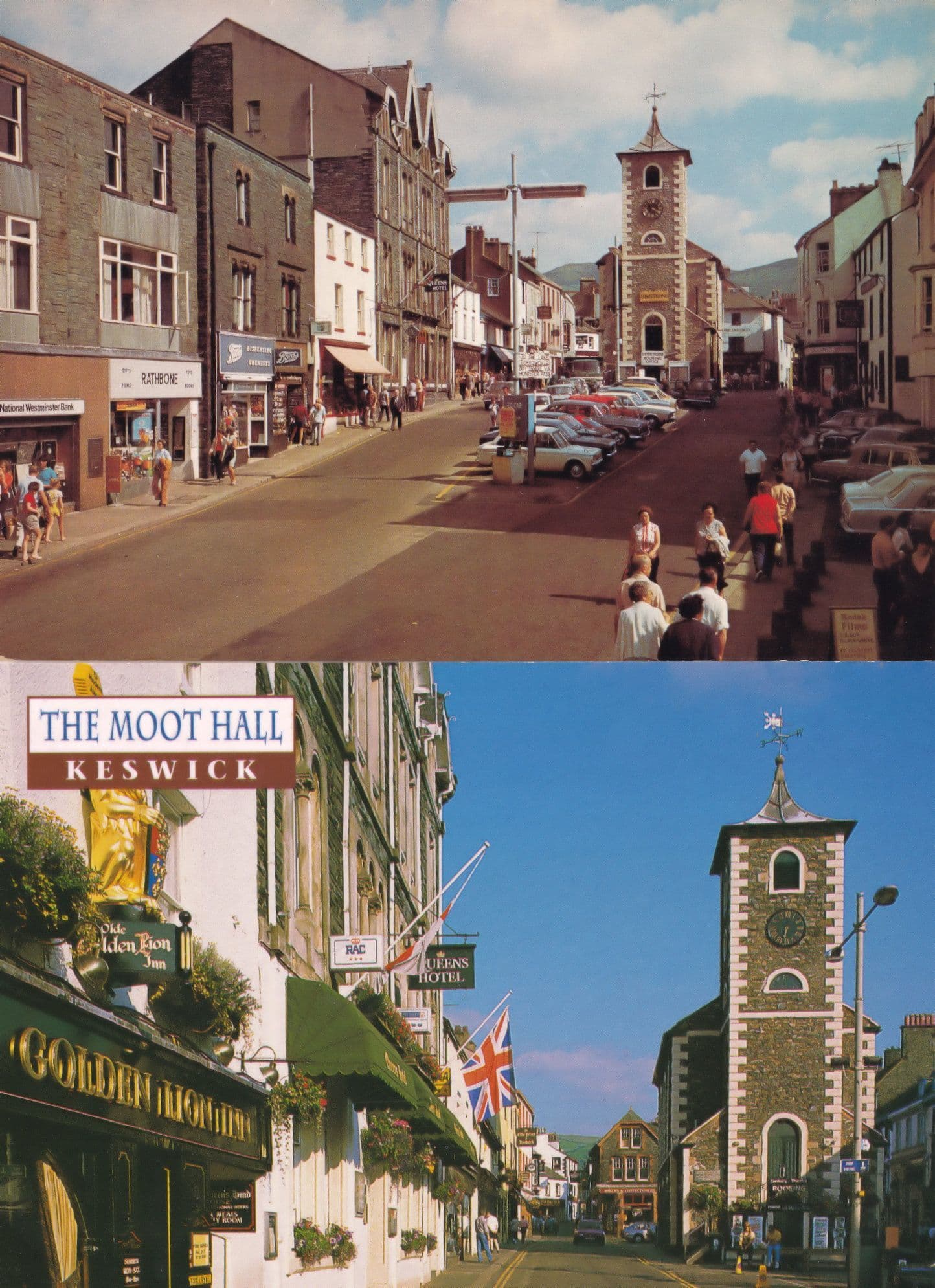 Boots The Chemists Natwest Bank 2x Keswick Cumbria High St Postcard s