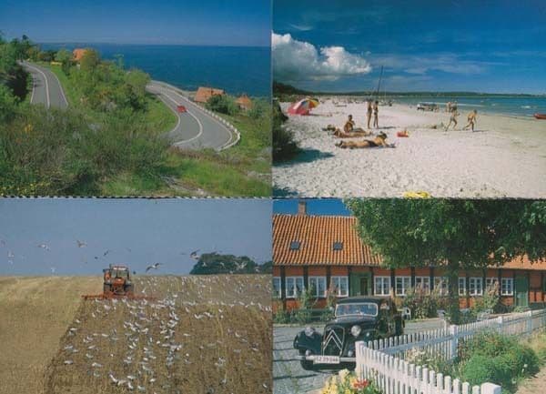 Bornholm Denmark 4x Beach Farming Ronne Havn Postcard s