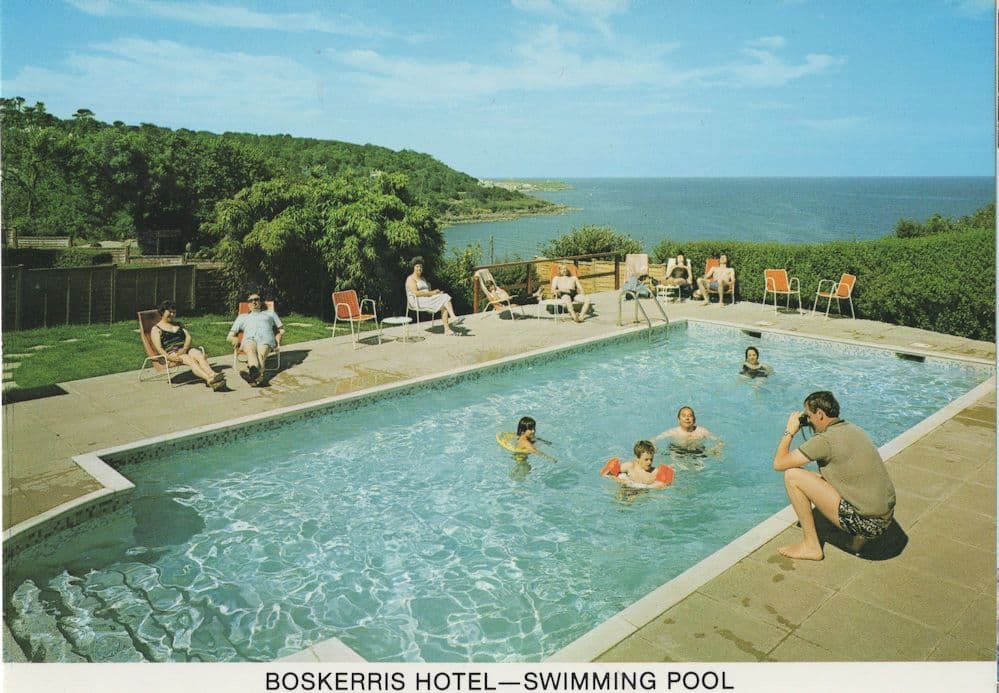 Boskerris Hotel Golf Camera At Swimming Pool St Ives Postcard