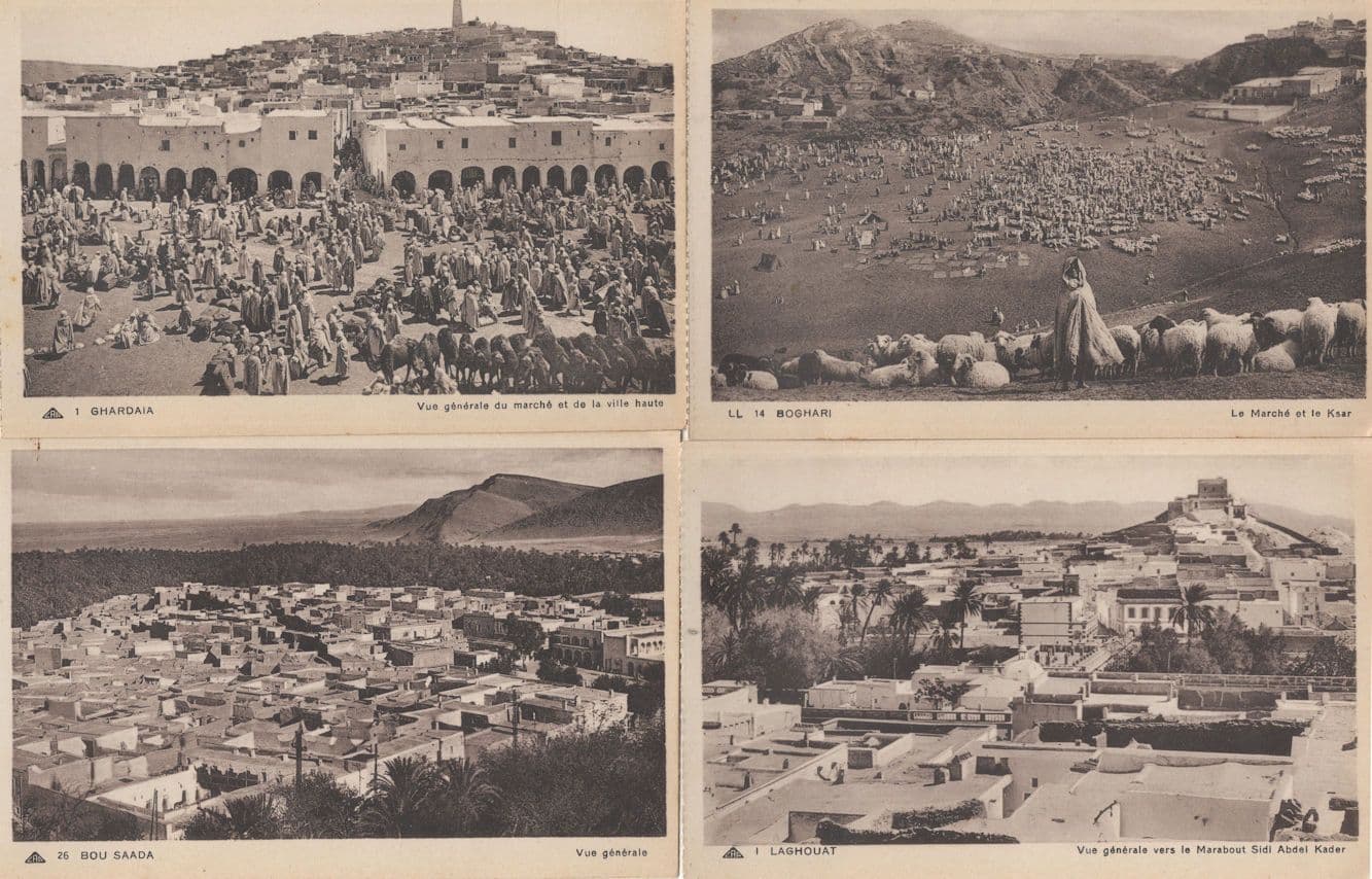 Bou Saada Ghardaia Laghouat Boghari 4x Algeria Postcard s