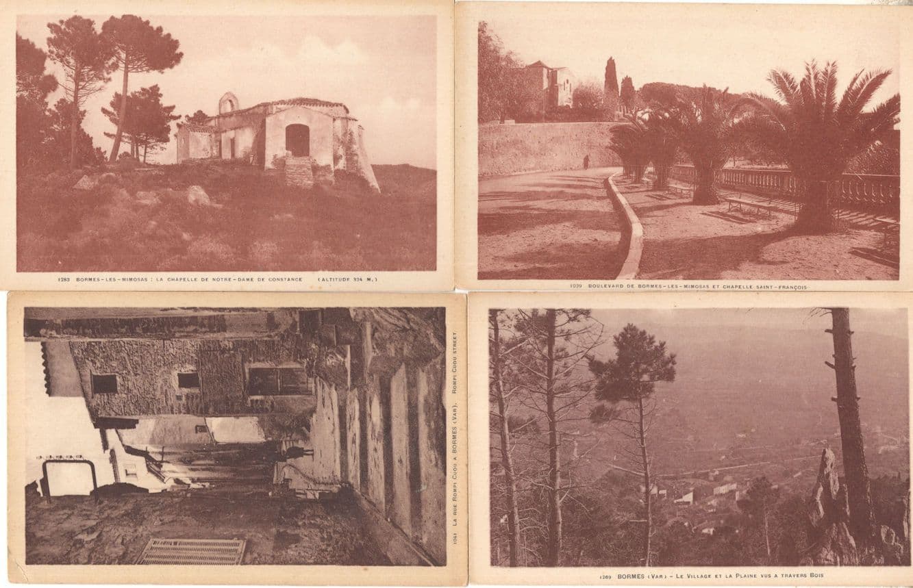 Boulevard De Bormes Notre Dame Chapelle 4x Antique French Postcard s