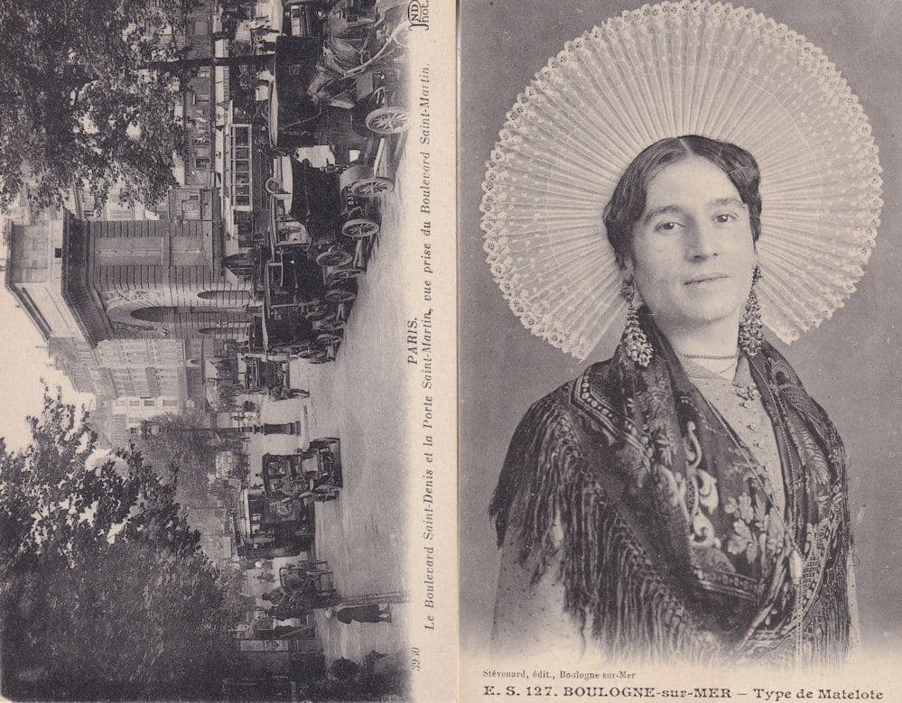Boulogne Saint Martin Denis & Fashion Matelote 2x Antique French Postcard s
