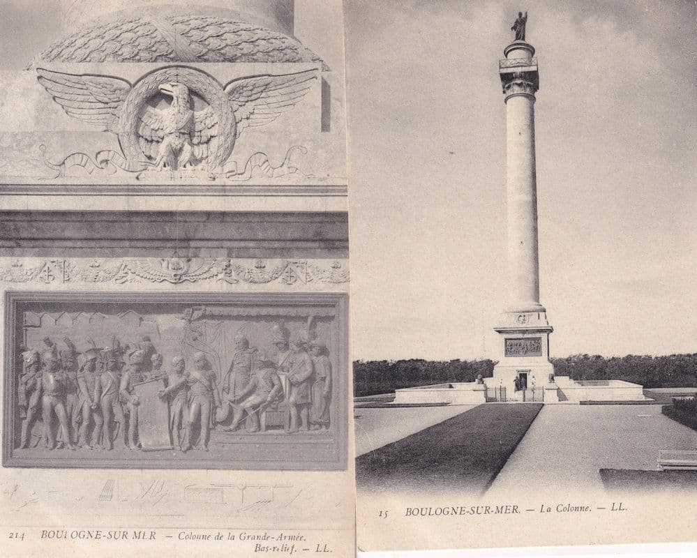 Boulogne Sur Mer Colonne de la Grande Armee 1er Legion D'Honneur 2x French Postcard s