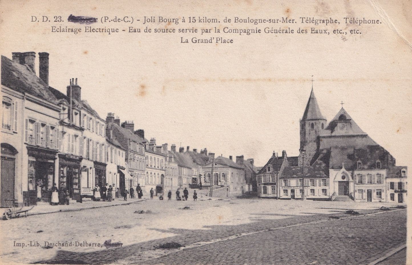 Boulogne Sur Mer Telephone Telegram Eclairage Electrique Old Postcard