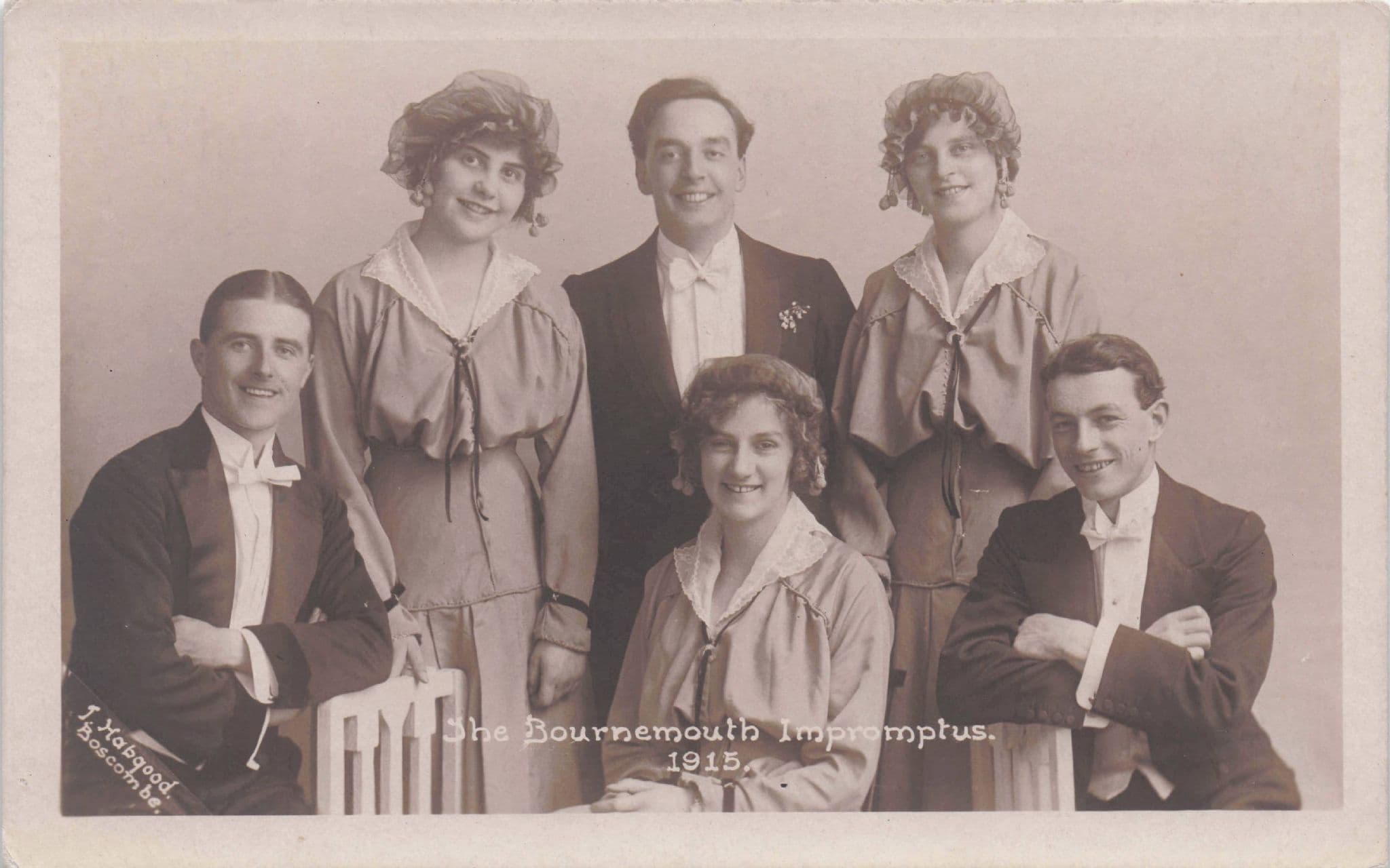 Bournemouth Impromptus Music Hall Band Entertainers Old War WW1 Postcard