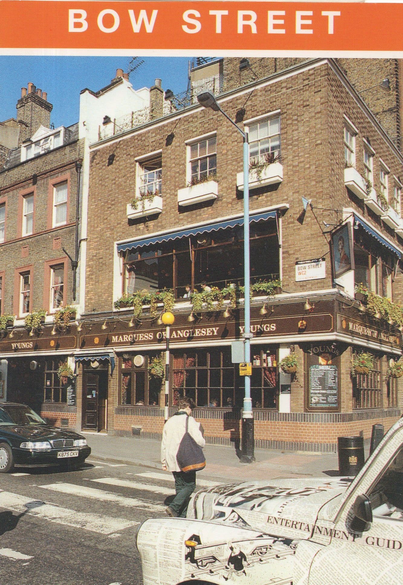 Bow Street Marquess Oranglesey Pub London Taxi Postcard