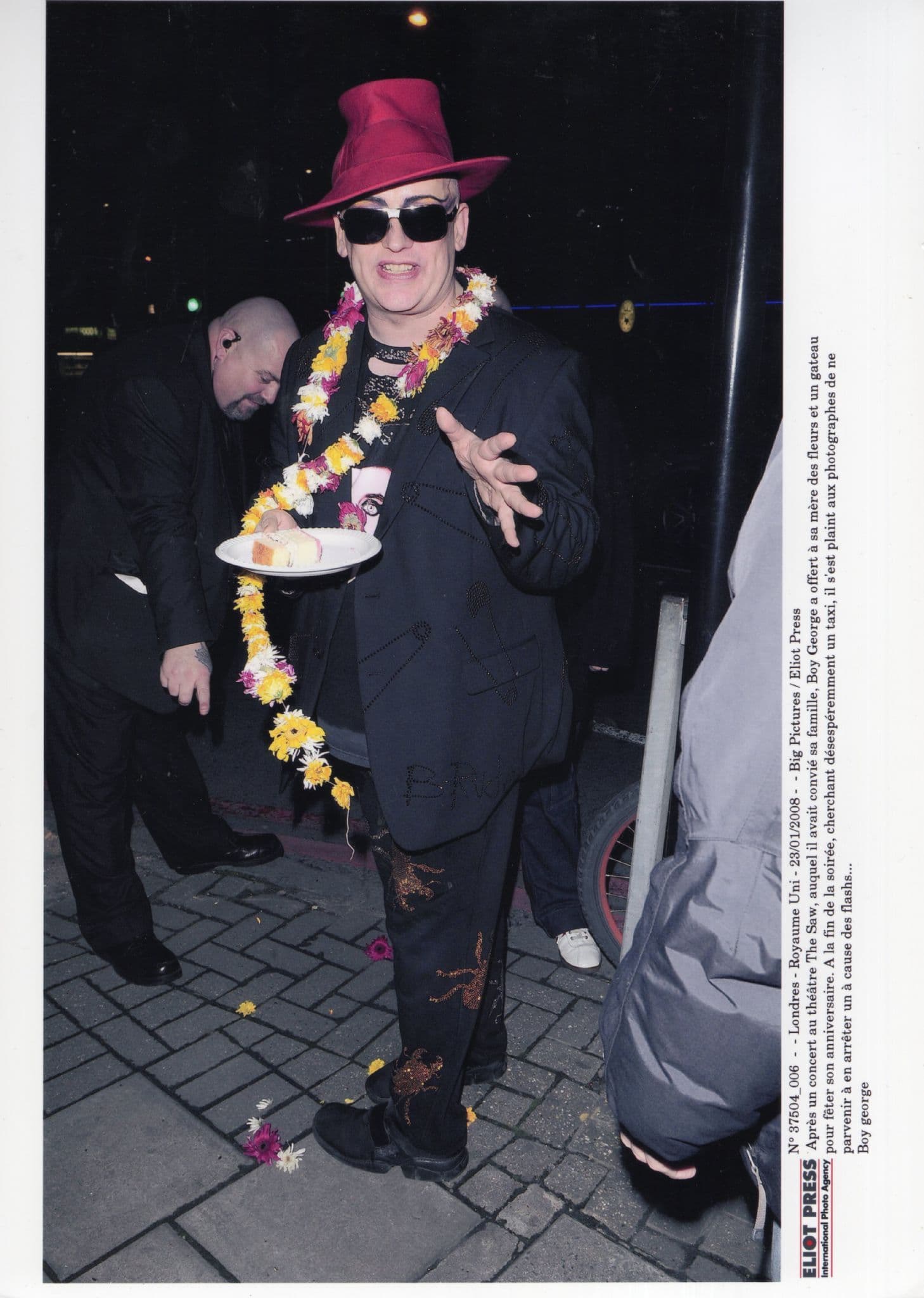 Boy George Eating Gateaux After 2008 Concert 10x8 PB French Press Photo