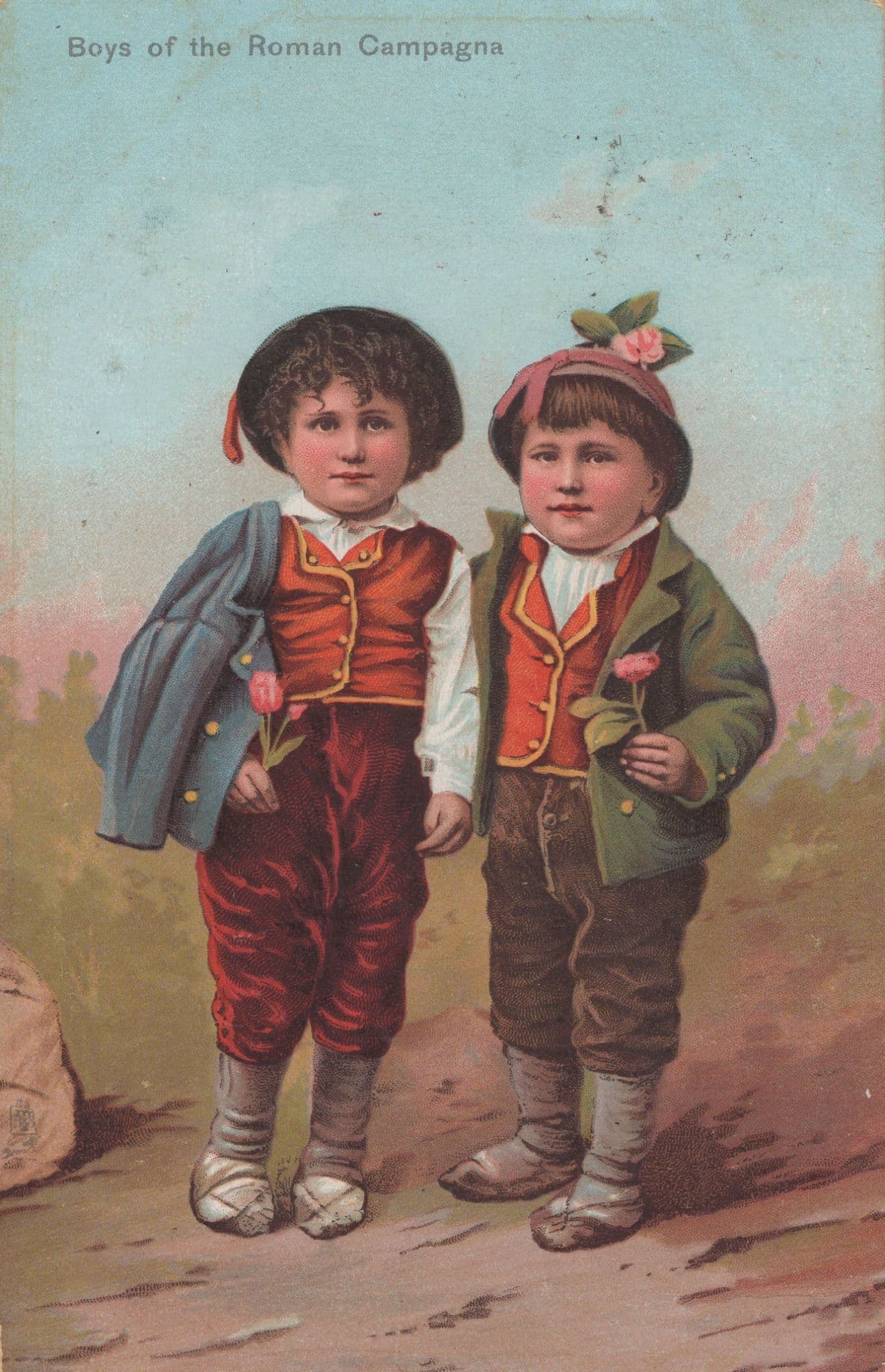 Boys Of The Roman Campagna Tucks Roman Campaign Old Postcard