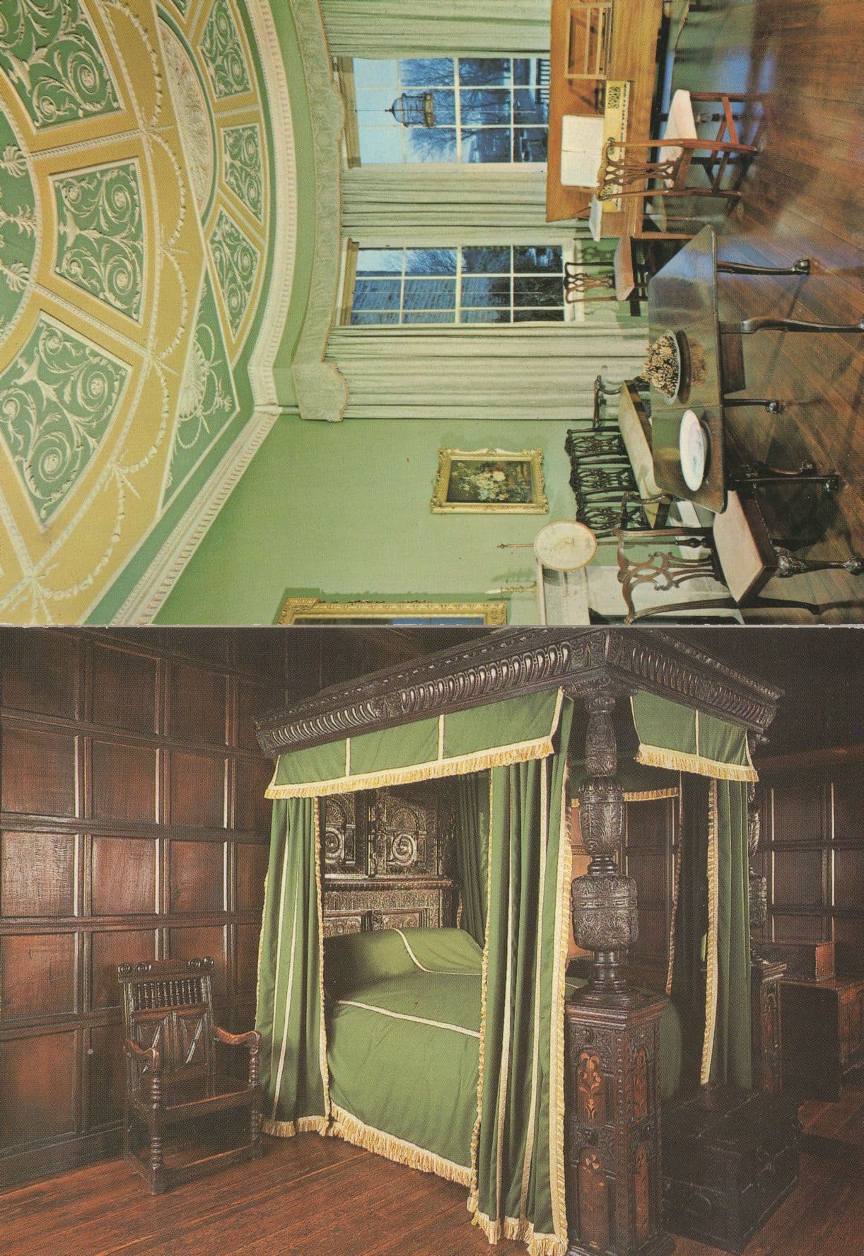 Bradford Art Museum Boiling Hall Tester Bed Drawing Room 2x Postcard s