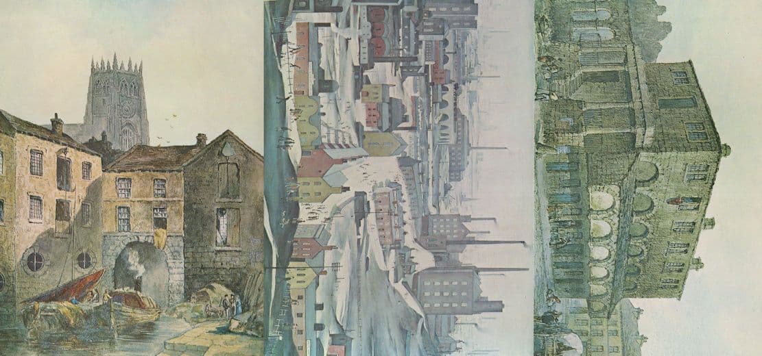 Bradford Canal Basin Market 3x Painting Postcard s