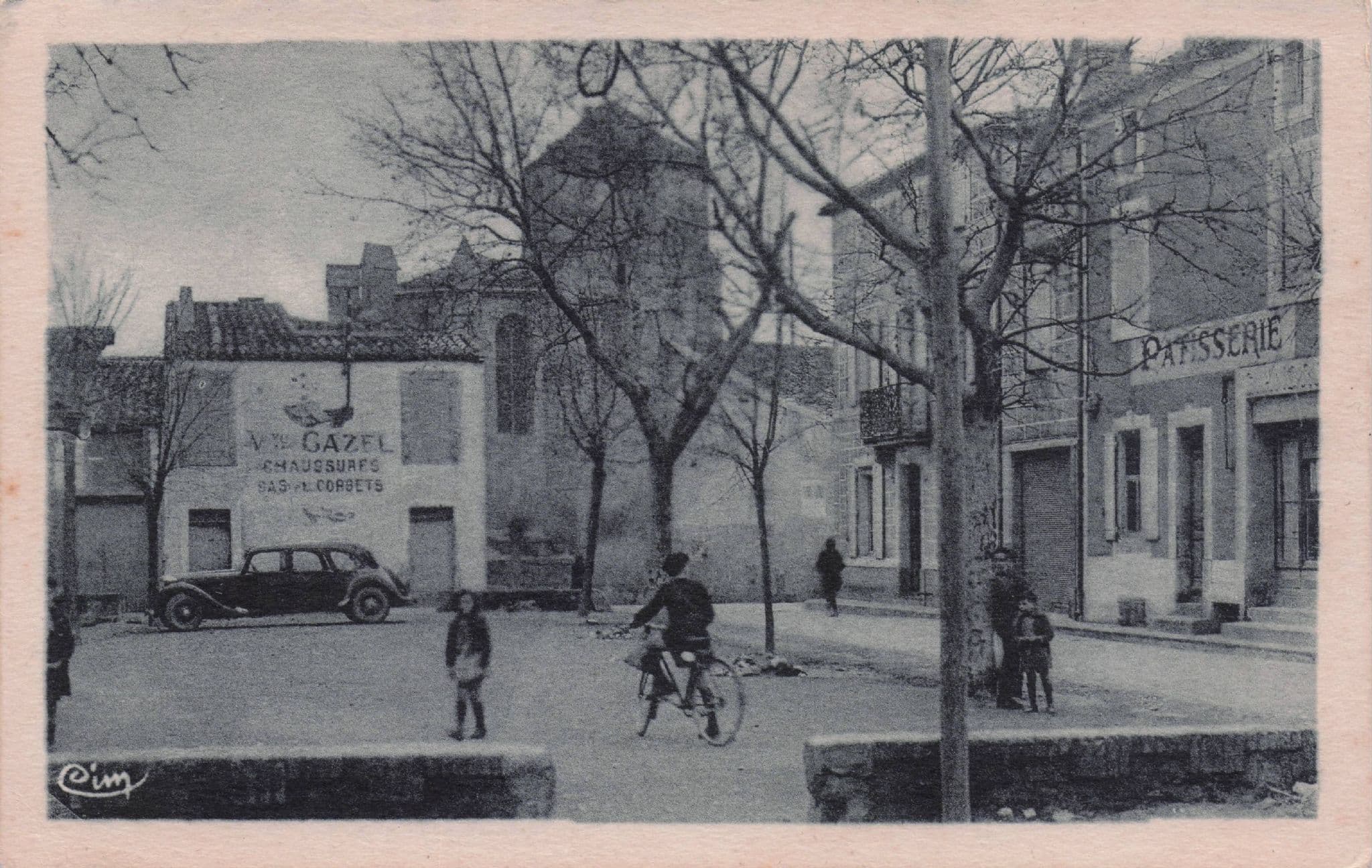Bram Place de la Republique French Bicycles Antique Postcard