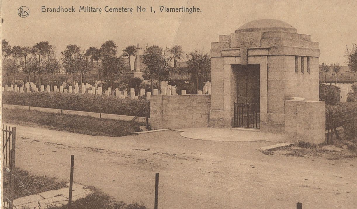 Brandhoek Military Cemetary Belgium Old Postcard