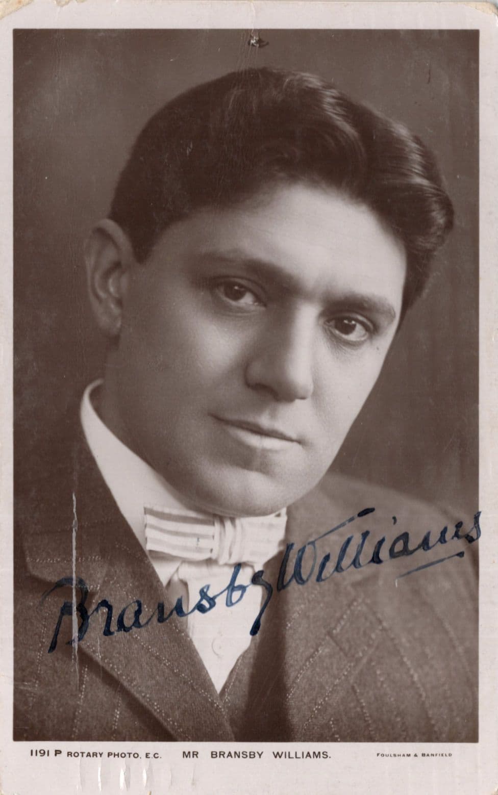 Bransby Williams Old Hand Signed Photo & Personal Reverse Letter