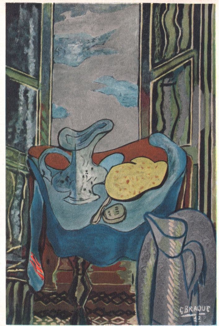 Braque Table De Toilette Toilet Table Paris Old Painting Postcard
