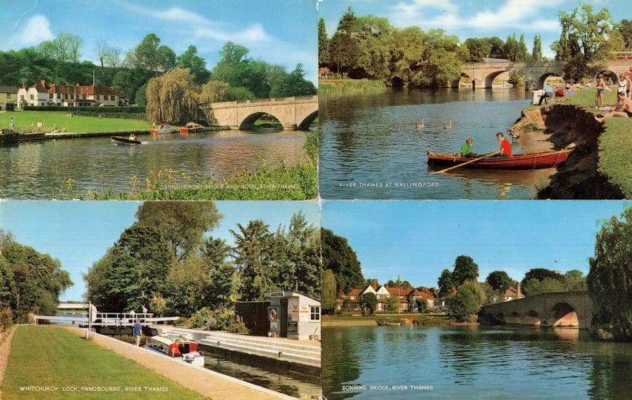 Bray Village River Thames 12 x 1970s Boat Postcard s