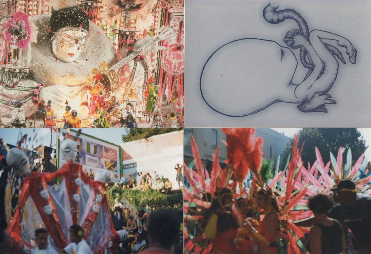 Brazil UFO Spaceman Street Parade Photo s & 2x Postcard s