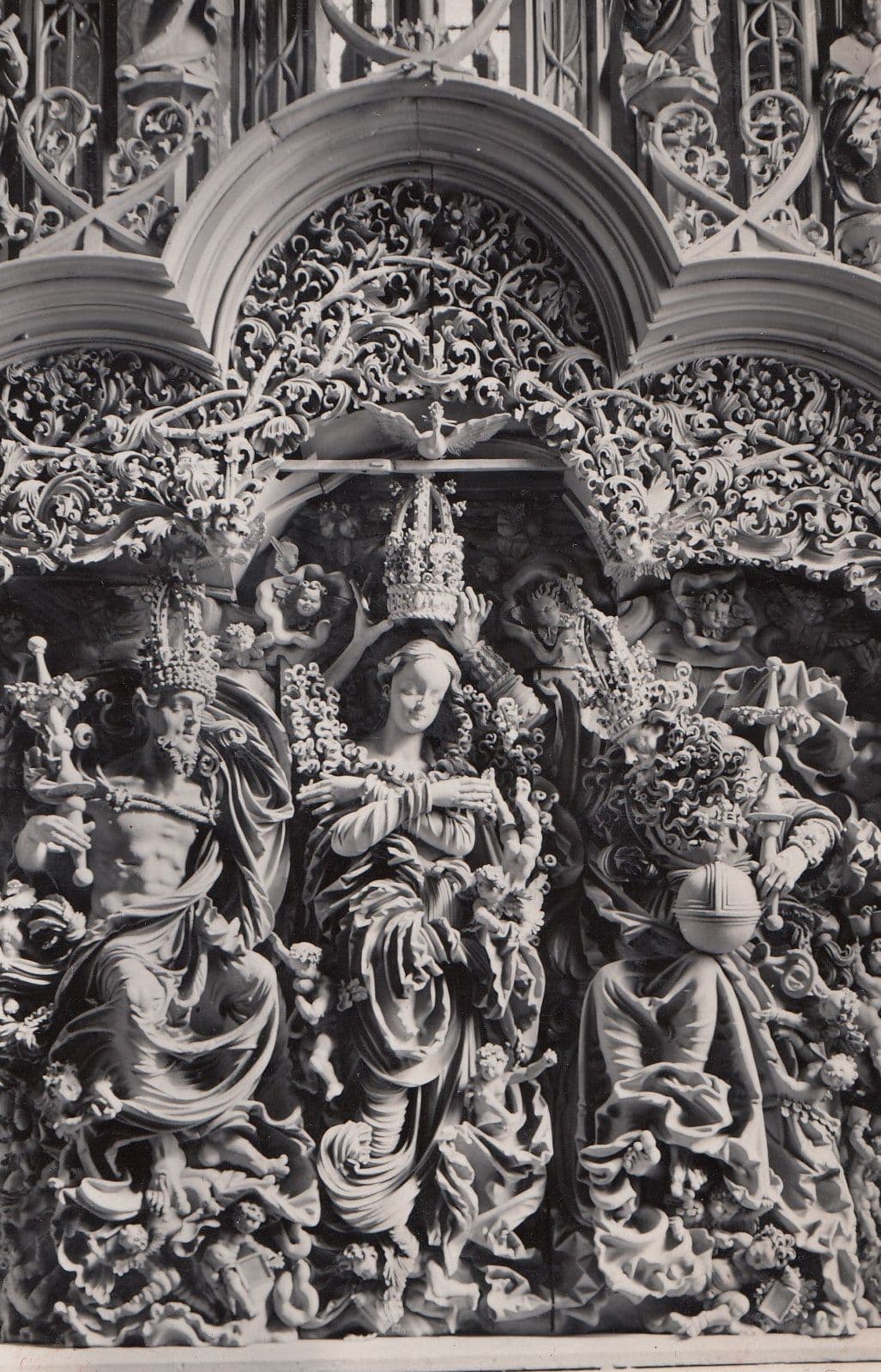 Breisacher StephansmÔøΩnster Kiche 1526 Religious Statue Real Photo Old Postcard