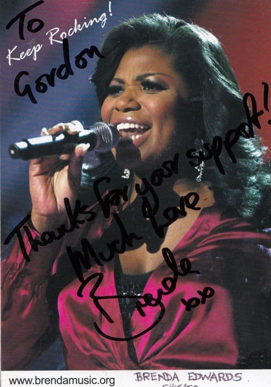Brenda Edwards The X Factor Chicago The Musical Hand Signed Photo
