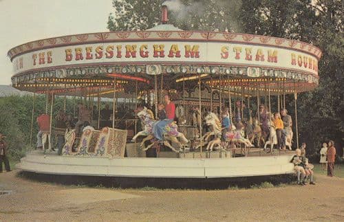 Bressingham Fair Roundabout Kings Lynn Norfolk Postcard