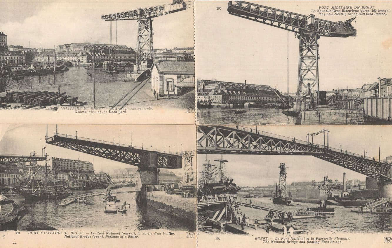 Brest Port Militaire Military 4x Old French Postcard s