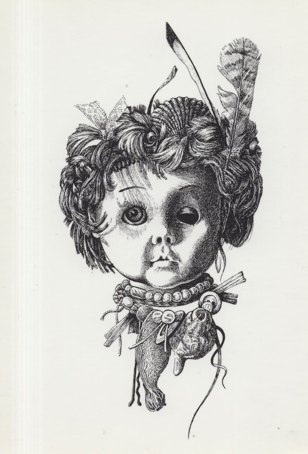Brian Partridge Haiku Toy Doll The Eyes Have Death Painting Postcard