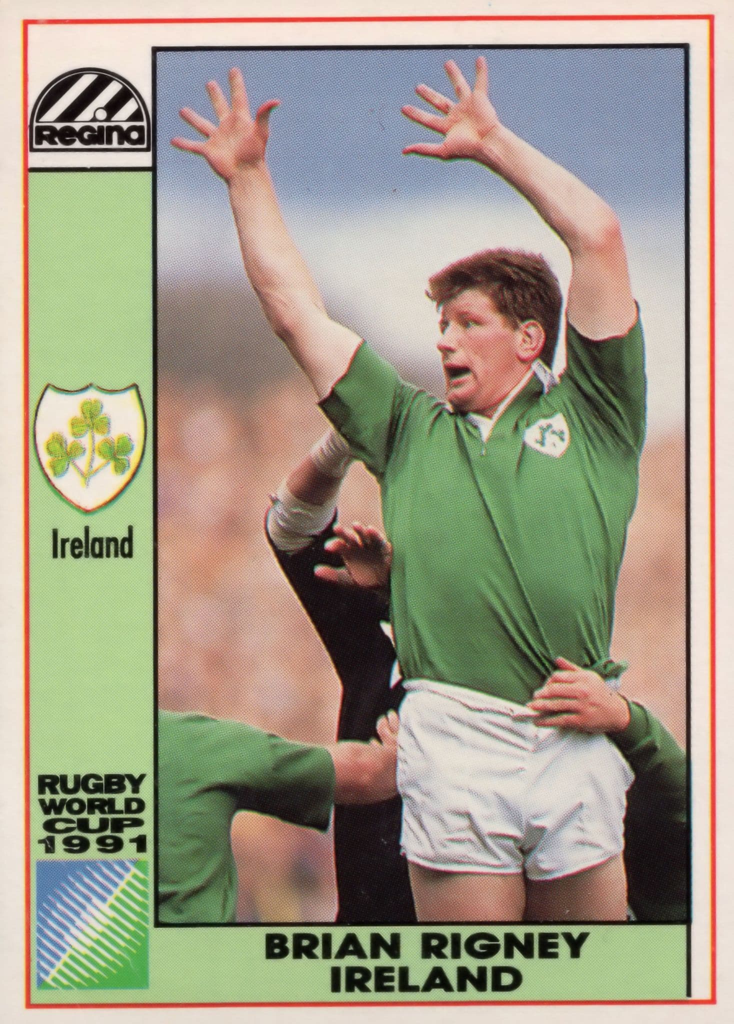 Brian Rigney Ireland Hand Signed Rugby 1991 World Cup Card Photo