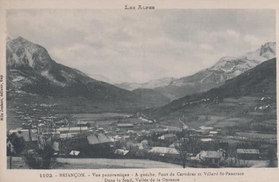 Briancon Panoramic Aerial Pont De Cervieres Antique Postcard