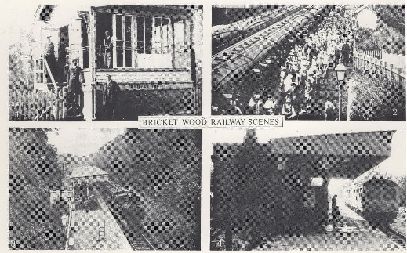 Bricket Wood Railway Fair Train Signal Box Staff Herts RPC Postcard