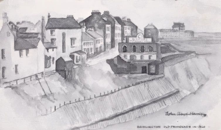 Bridlington In 1860 Victorian Painting Postcard