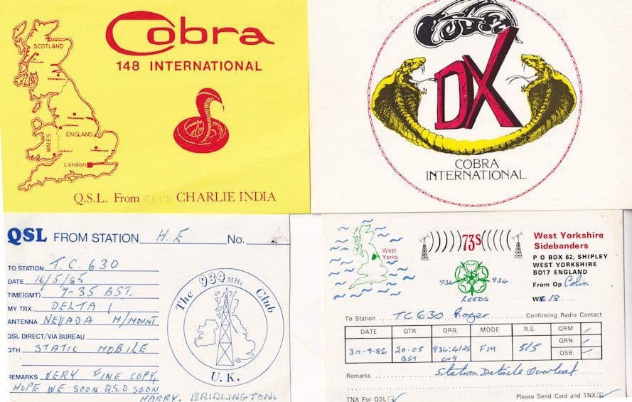 Bridlington Shipley Yorkshire 4x QSL Amateur Radio Postcard Card s
